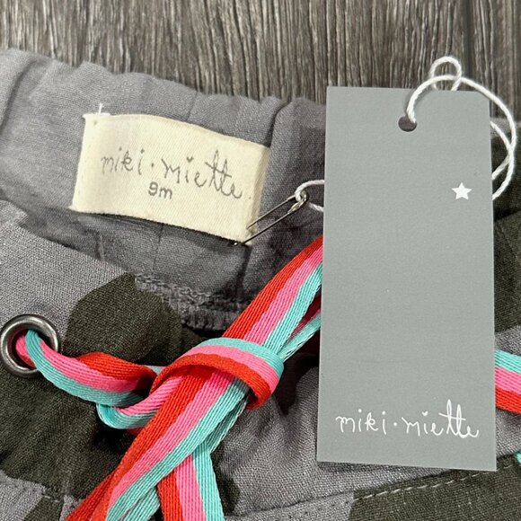NWT Miki Miette Camo Pants with Rainbow Ribbon Tie, Size 9M - Picture 4 of 6